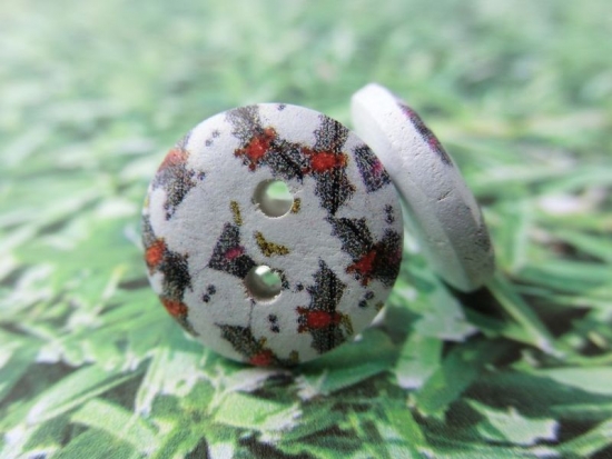 Preview: Holz Knopf Ohrstecker Fledermäuse bat